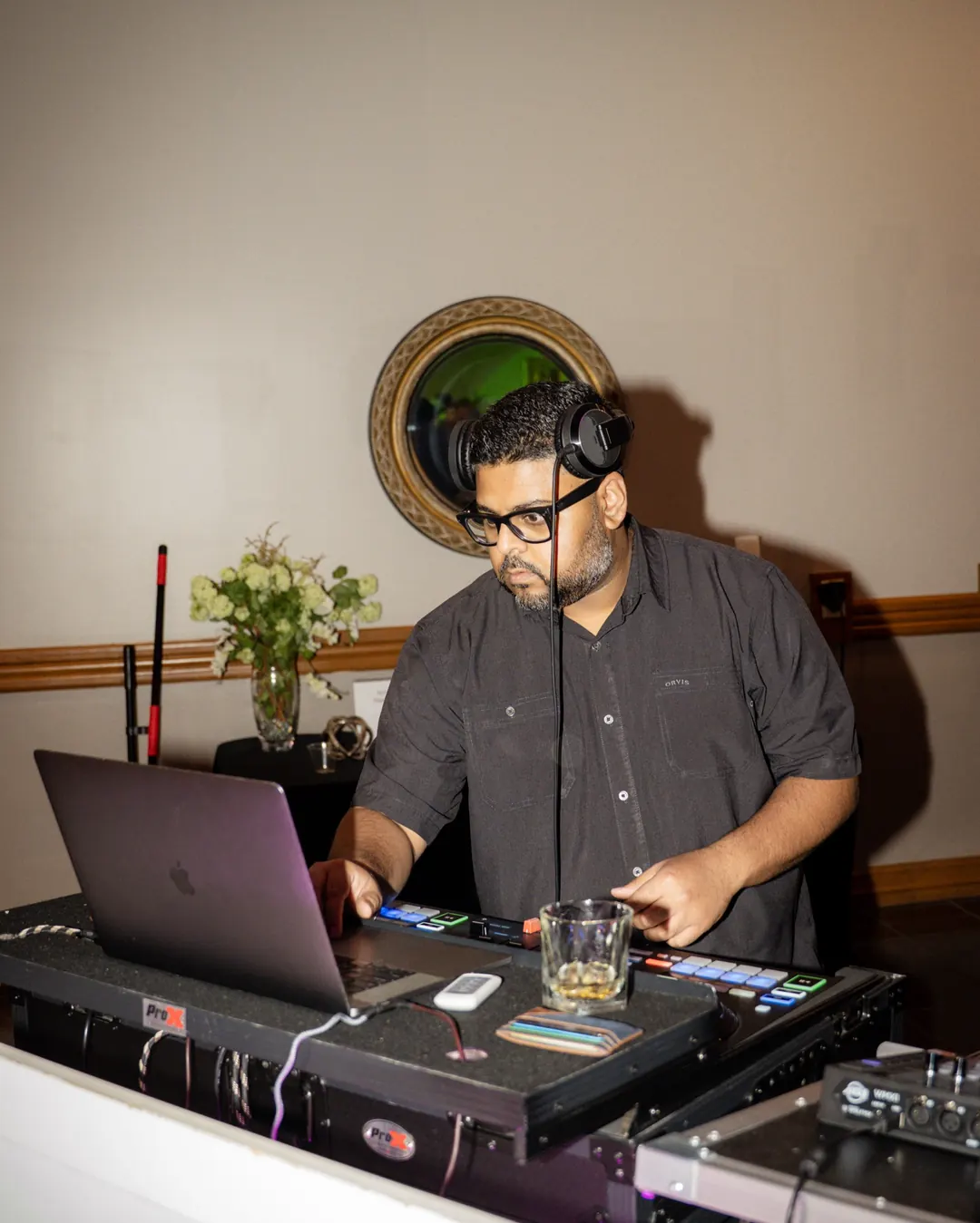 DJ Ravi at the DJ booth