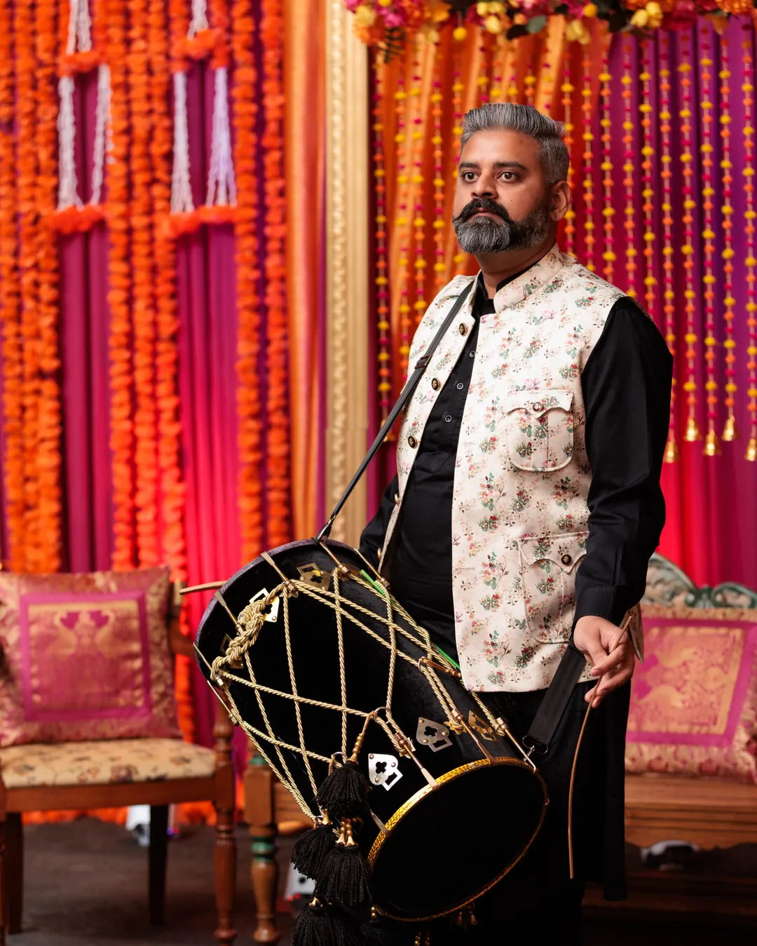 Kaka G with his dhol
